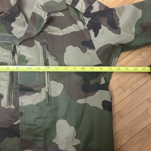 Vintage French Military CCE F2 Camo Field Jacket Cool Girl Utility Grunge SZ Med - Picture 4 of 7